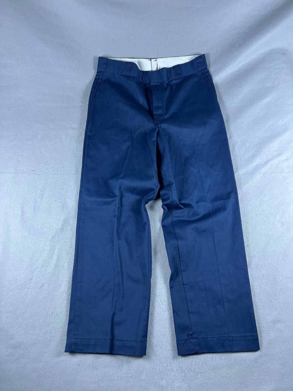 Vintage Dickies Pants Mens 36x29 Navy Blue Straight Leg Relaxed Fit Made In USA